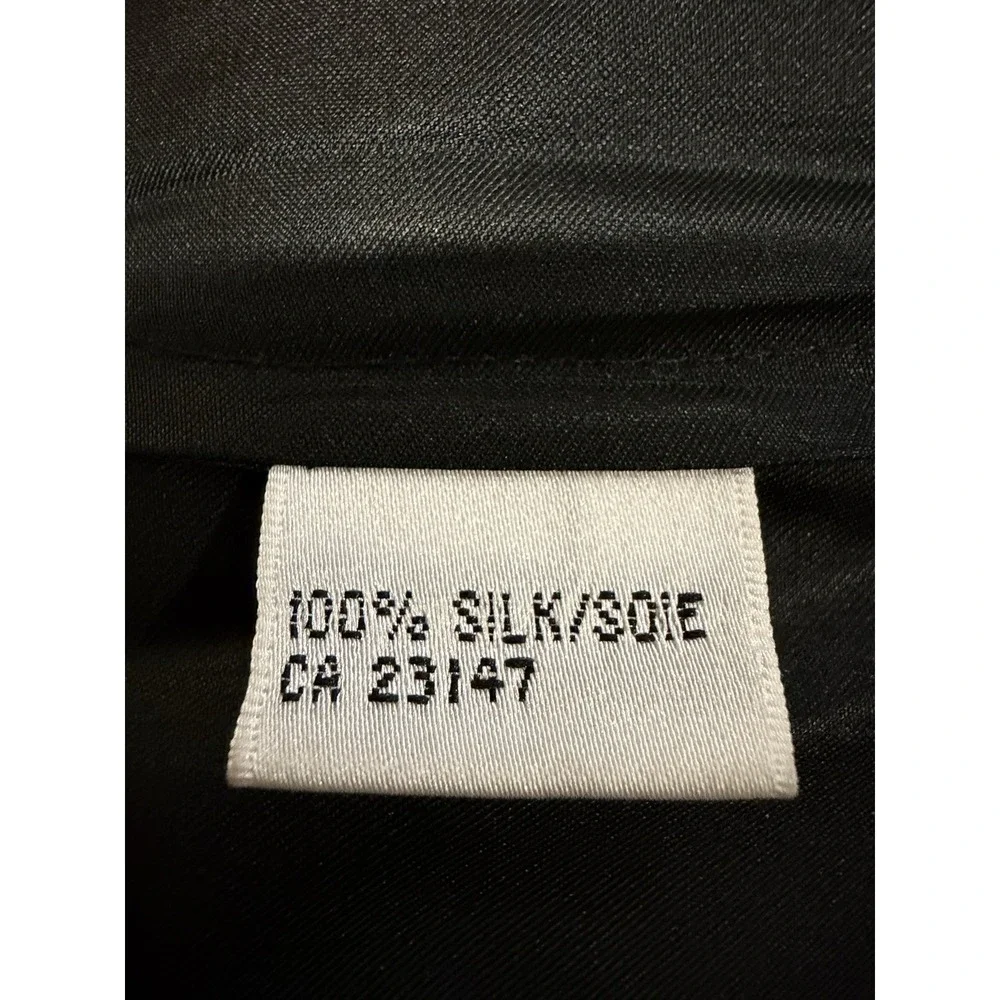 Talbots Pure Silk Black Satin Jacket~Sz 6~Cocktails Minimalist Country Club - Picture 5 of 13